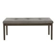 thumbnail image 3 of Weston Home Banford Velvet Tufted Nailhead Bench, Gray, 3 of 5
