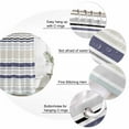 thumbnail image 6 of Beige Stripe Waterproof Fabric Shower Curtain,Modern Abstract Art Navy Blue Striped Rustic Waterproof Fabric Shower Curtain for Bathroom Curtains Bathtubs Shower Curtains with 12 Hooks Stall 48x72in, 6 of 8