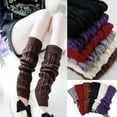 thumbnail image 2 of harmtty Women Crochet Cable Knit Braided Winter Leg Warmers Boot Cuffs Toppers Socks,White, 2 of 7