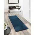thumbnail image 1 of Unique Loom 3140751 2 ft. 6 in. x 16 ft. 5 in. Solid Shag Runner Rug, Navy Blue, 1 of 10