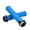 Blue, variant on ENLEE Mountain Bike Handlebar Grips, Cycling Anti Slip Lock On Bicycle Grips, TPR Rubber and Aluminum Alloy Material, 5.4 inches / 13.8 cm Length, 0.87 inches / 22.2 mm Inner Hole, Blue