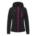 thumbnail image 1 of Izas Oshawa Women's Hooded Softshell Jacket (XX-Large, Black/Fuchsia), 1 of 4