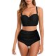 thumbnail image 3 of MKLEKYY Bikini Mujer Traje De Baño Women High Waisted Bikini Sexy Push Up Two Piece Swimsuits Vintage Swimsuit Two Piece Retro Ruched High Waist Print Bikini Set 1430, 3 of 3