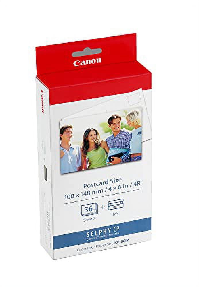 EXPIRED Canon KP-36IP Color Ink & Paper Set 4x6 paper, 36 sheets Postcard  Size