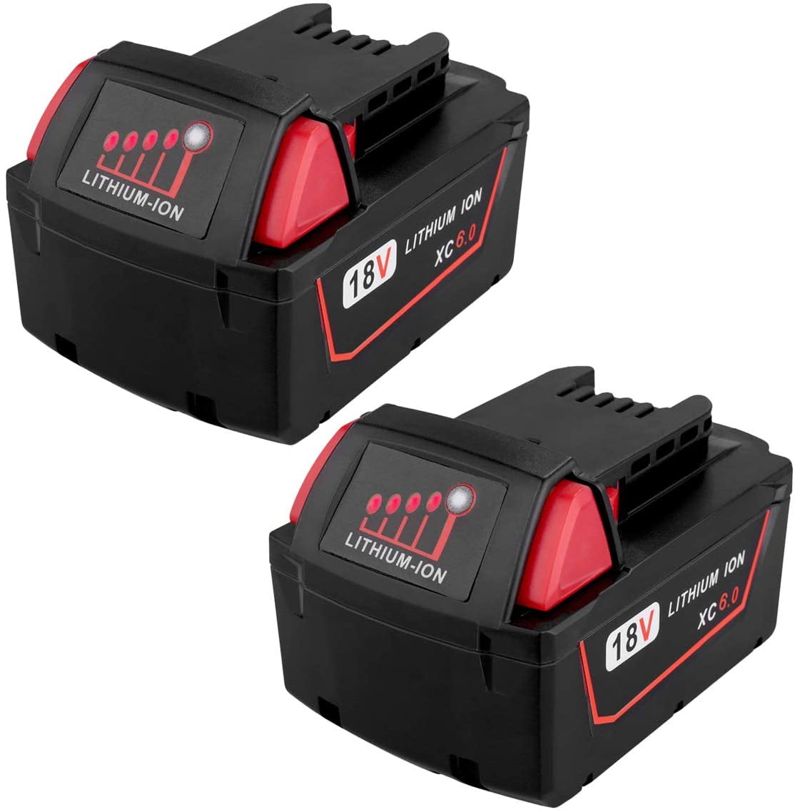 2x 18V For Milwaukee M18 48-11-1828 48-11-1850 M18B5 Lithium Ion Compact Battery