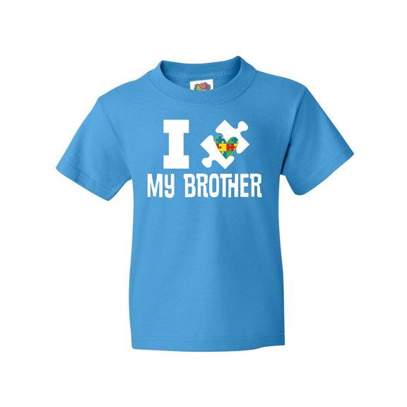 Inktastic Autism I Love My Brother Awareness Support Youth T-Shirt