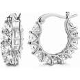 thumbnail image 1 of Luxury Diamond Jewelry Earrings, Elegant Scalloped Bling Pendant Hoop Women Jewelry, Twisted Hoop Earrings, Zircon Diamond Earrings, Hoop Earrings for, 1 of 4