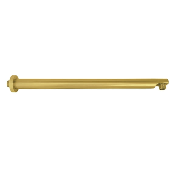 Kingston Brass K8119E7 Aquaelements 18" Brass Shower Arm with Flange, Brushed Brass