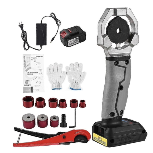 21V Cordless Electric Pipe Welding Machine 340 Socket Fusion Welder with 3 Die Heads Thermoplastic Plastic Tube Heating
