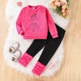 thumbnail image 2 of Wamejoo Toddler Girls Outfits Sets Winter Cute Cartoon Hoodie Pants Outfit Clothes, 2 of 7