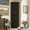 BLack & Style 2, variant on CKEASEAN 72" Farmhouse Tall Kitchen Pantry, 4 Tier Corner Storage Cabinet Wooden Organizer Case Bookshelf with 8 Doors & 4 Shelves, Space Saver Pantry Cabinet for Kitchen, Living Room, Dining Room