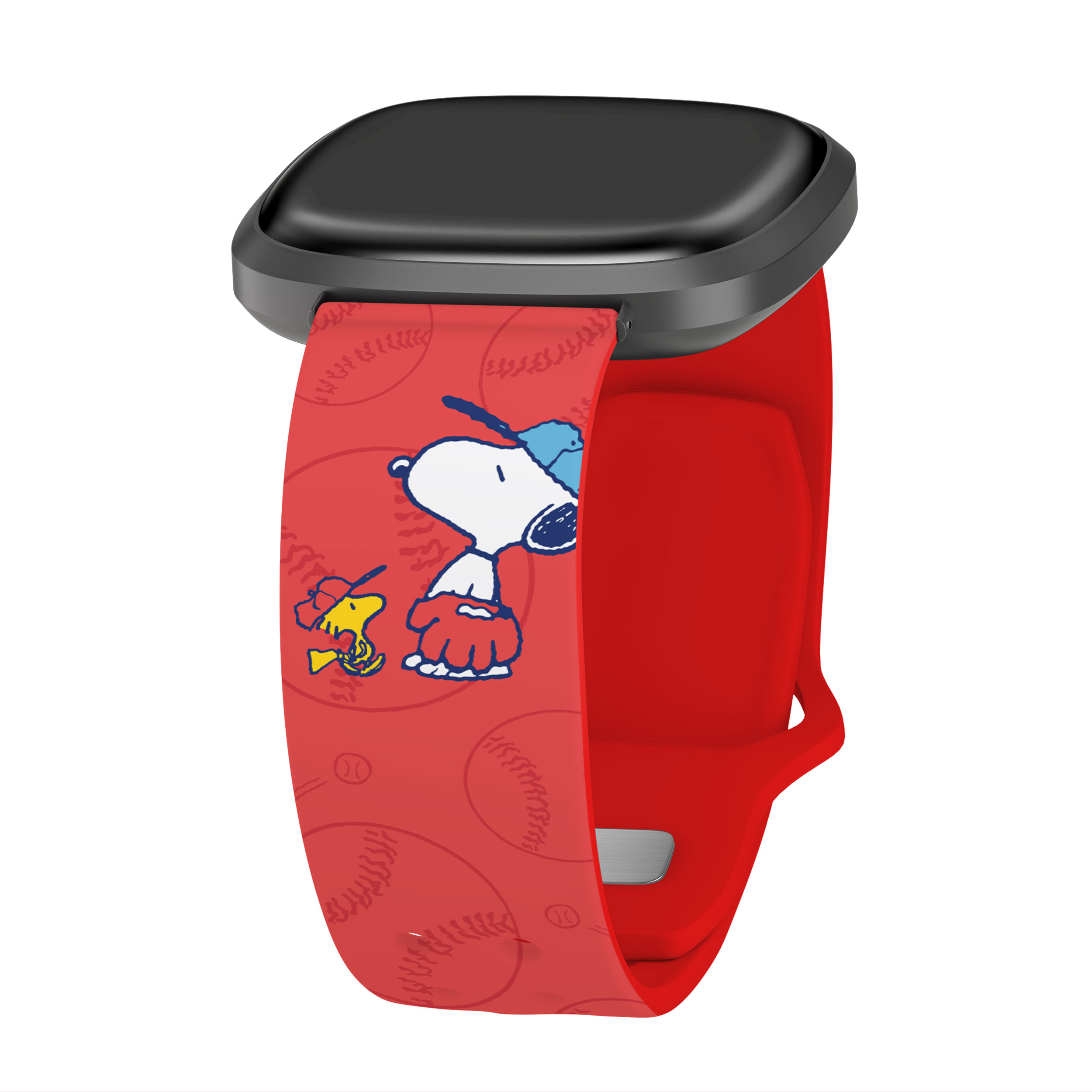 Peanuts Snoopy in Sports HD Unisex Watch Band Compatible with Fitbit Versa 3 & Sense (20mm Long Baseball) by Affinity Bands