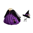 thumbnail image 3 of 23in Pumpkin Wizard Witch Goose Porch Outfit with Hat & Dress,Halloween Costume Set for Yard Garden Patio Outdoor Statue Decor Display Gift, 3 of 8