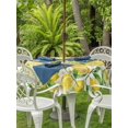 thumbnail image 3 of Outdoor Tablecloth with Umbrella Hole for Patio/Picnic/Party/Camping, Watercolor Lemon Filling Waterproof Table Cloth Round Cover Washable, Summer Botanical Leaves (Dia 60"), 3 of 8
