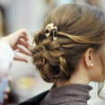 thumbnail image 4 of Artrylin 4 Pieces French U-Shaped Hairpin with Two Prongs U Shape Hair Clips Pin Tortoise Shell U Sticks Pins for Women Girls Hairstyles, 4 of 5