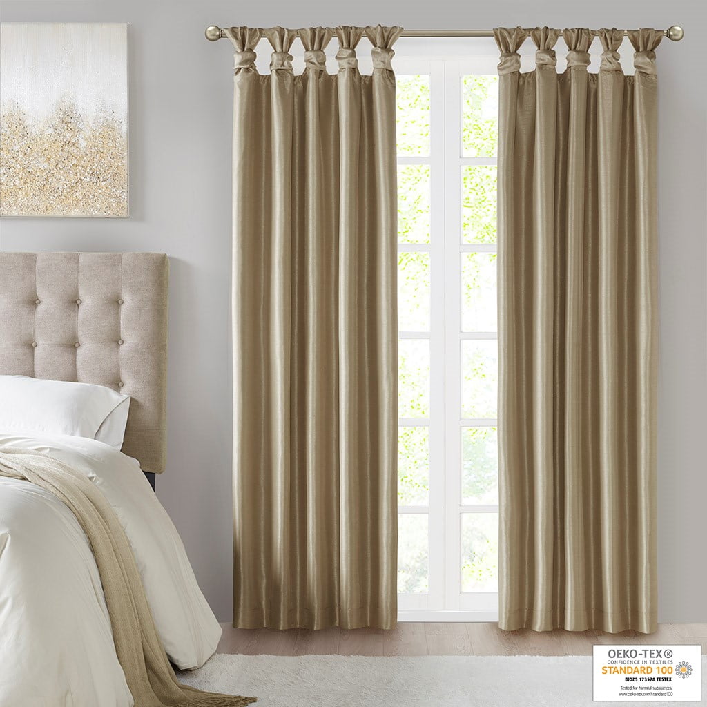 MAYEERTY 50x84" Blackout Twist Tab Window Curtain Panel - Bronze