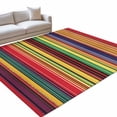 thumbnail image 2 of Area Rug 4x6ft, Vintage Mexico Colorful Stripe Washable Rugs for Living Room Bedroom, Abstract Ombre Rainbow Pattern Soft Non-slip Area Rugs Rectangle Floor Carpet for Dining Room, 2 of 9