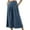 Blue, variant on Durtebeua Women's Cotton Elastic Waist Wide Leg Capris Pocket Casual Pants Loose Women's Pants