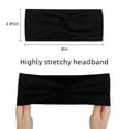 thumbnail image 5 of LinYooLi Turban Headbands for Women Wide Head Wraps Knotted Elastic Teen Girls Yoga Workout Solid Color Hair Accessories, 6 Pack, 5 of 7