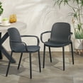 thumbnail image 2 of Black Perforated Outdoor Chair Set / Add Style to Backyard, 2 of 7