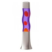 Red Wax/Purple Groovy S-Shaped Motion Lamp, Silver Base/Cap