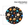 thumbnail image 2 of Vsdgher Planets In Deep Space Print Leather Coasters for Drinks, Durable Drink Coasters 4 Set for Tabletop Protection, Luxurious Home Décor and Housewarming Gift-Round Shape, 2 of 6