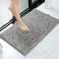 thumbnail image 4 of Alfombrilla de baño antideslizante absorbente de ducha de microfibra de chenilla de 40 cm x 60 cm para baño, gris Shuxiu Wang  9024715001757, 4 of 4