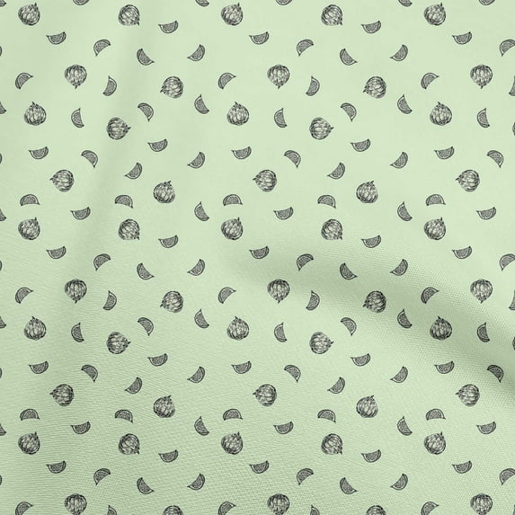 oneOone Silk Tabby Mint Fabric Fruits Diy Clothing Quilting Fabric Print Fabric By Yard 42 Inch Wide