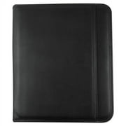 Universal Leather Textured Zippered PadFolio with Tablet Pocket, 10 3/4 x 13 1/8, Black