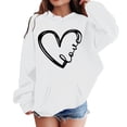 thumbnail image 3 of Hiijoy Girls Hoodies Loose Heart Print Pullover Casual Fall Winter Warm Sweatshirts, 3 of 3
