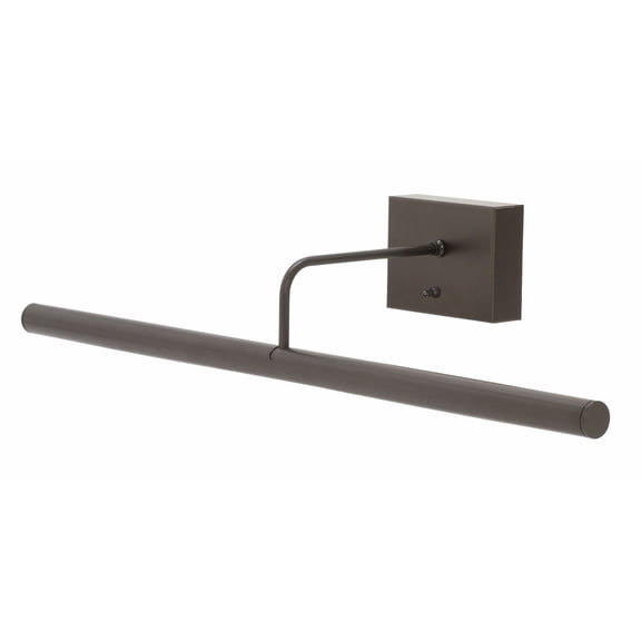 House of Troy BSLED24-91 Slim-line - 6.4W 1 LED Battery Operated Picture Light-3.25 Inches Tall and 24 Inches Wide Oil Rubbed Bronze Satin Brass Finish with Metal Shade