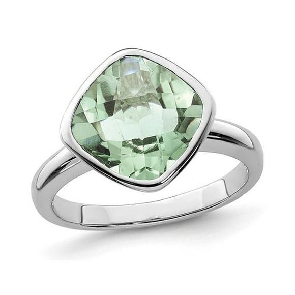 3.60 Carat (ctw) Green Quartz Ring in Sterling Silver