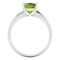 thumbnail image 4 of Clara Pucci 14K White Gold Solid Gold Peridot Solitaire Anniversary Ring for Women - 2 cttw Cushion Cut, 4 of 7