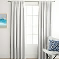 thumbnail image 2 of 42"x84" Room Darkening Heathered Window Curtain Panels– White | Noise Reduction, UV Protection & Thermal Insulated, 2 of 5