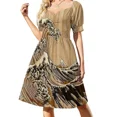 thumbnail image 2 of Anticipación de la felicidad Vestido de manga corta vestido de noche ropa mujer vestido de verano mujer verano, 2 of 7