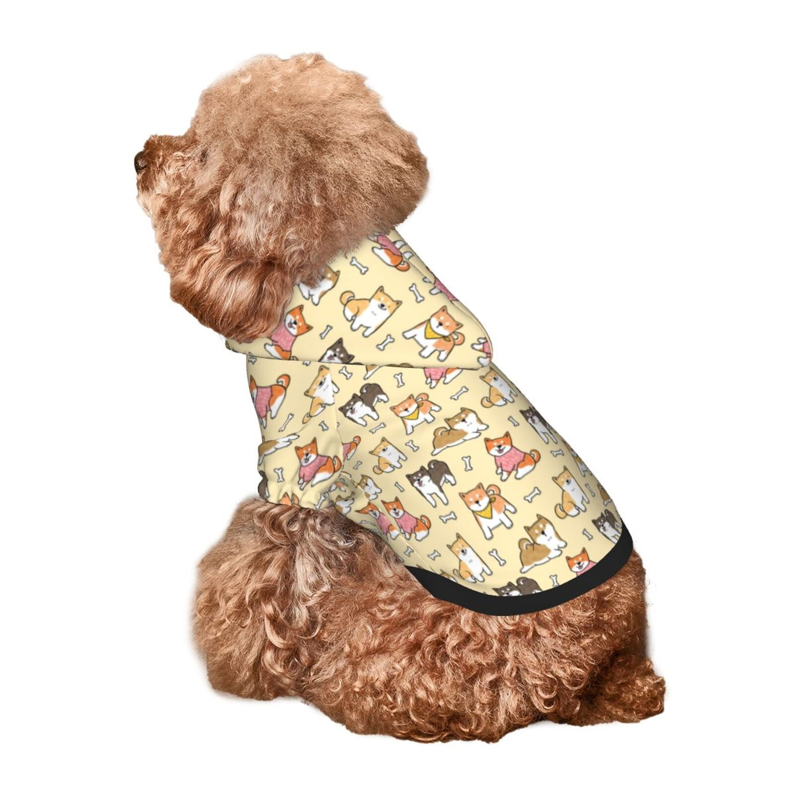 Xecao Cartoon Shiba Inu Dog Pattern Sweatshirts Winter Pet Dog