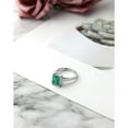 thumbnail image 4 of Gem Stone King 5.26 Ct Green Malachite White Created Sapphire 925 Sterling Silver Ring, 4 of 6