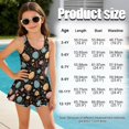 thumbnail image 7 of Xixirimido Easter Eggs Floral Print Girls One-piece Swimsuits Sleeveless Swimwear with Skirt & Built-in Shorts Hawaiian Beach Vacation Modest Bathing Suit, 3-4 Years, 7 of 7