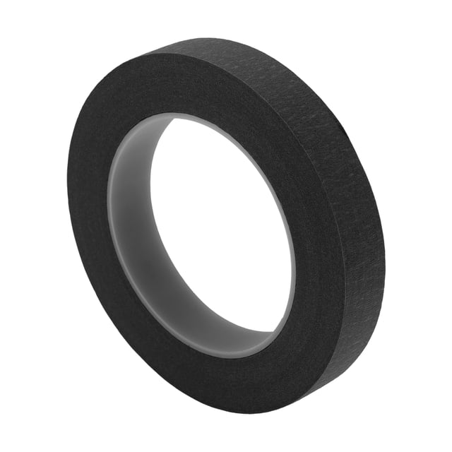 Cinta de pintor Unique Bargains, fácil de quitar, cinta maestra de enmascarar 140U negra 0.8 pulgadas x 52.5 yardas