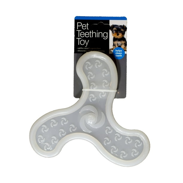 Lot of 2 Pet Teething Toys Dog Boomerang Chew Toy Cleans Teeth