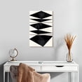 thumbnail image 2 of Elephant Stock Abstracta Wall Art - Vertical Multi Panel Canvas - Living Room Wall Decor - Abstract Multi Panel - Black And White Decor By Kubistika - 14" x 23", 2 of 4