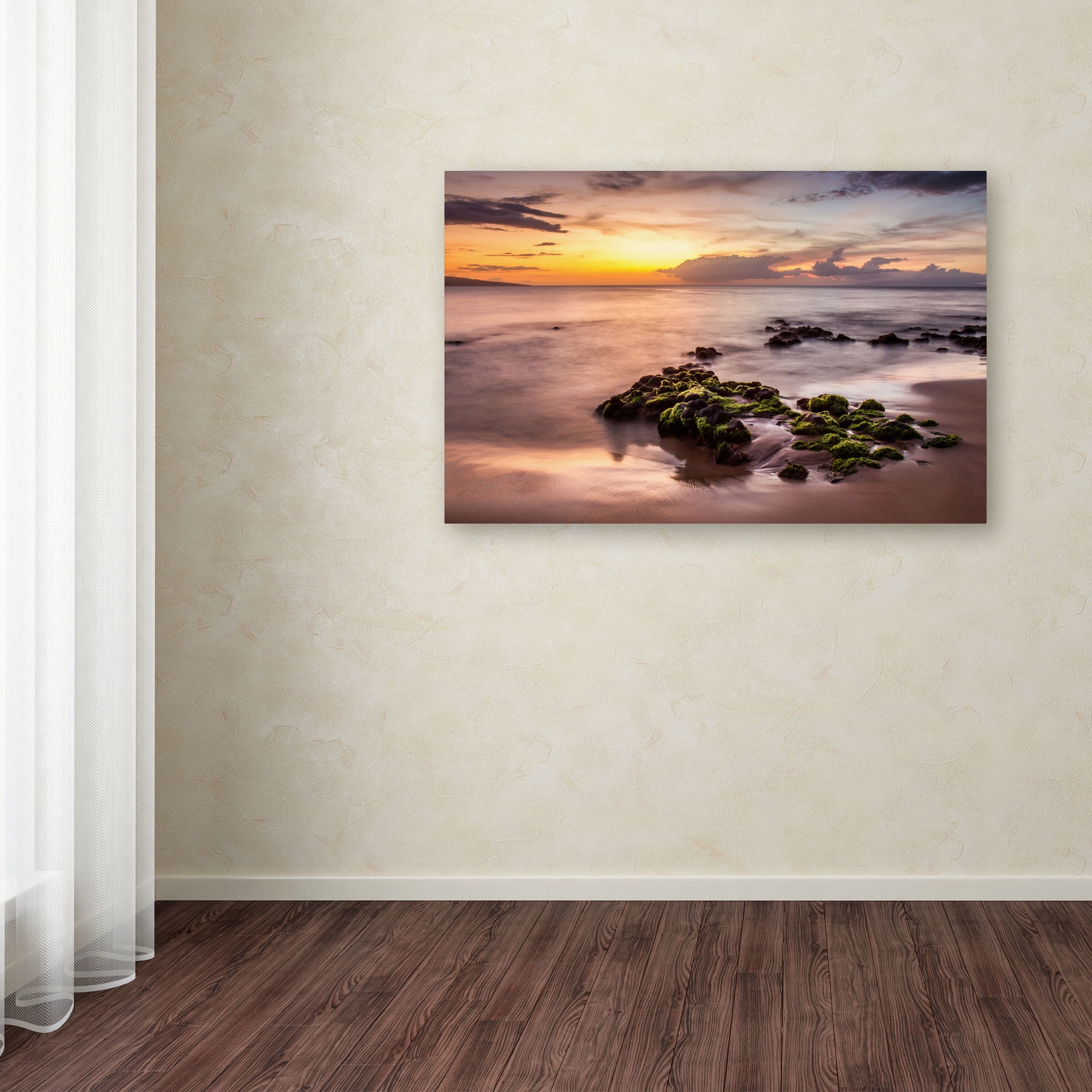 Trademark Fine Art "Wailea Sunset" Canvas Art by Pierre Leclerc