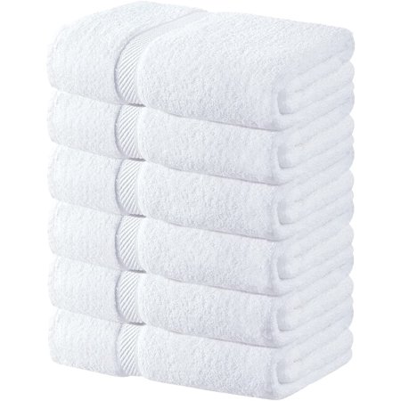 6 Pack Small Bath Towels 22 x 44 Inches 500 GSM Hotel, Pool & Gym Towels Highly Absorbent