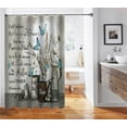 thumbnail image 4 of Rustic Farmhouse Shower Curtain, Blue Butterfly White Cotton Flower Inspirational Quotes Shabby Chic French Country Bathroom Decor Waterproof Fabric Shower Curtain, 72 X 72 Inch, Amazing Grace, 4 of 6