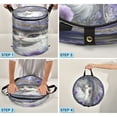 thumbnail image 4 of WOBOGO Gorgeous Persian Cat Foldable Laundry Baskets with Carry Handle Zipper Closure Travel Bathroom College Dorm Essentials, 4 of 7