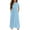 #A01-Light Blue, variant on XADYUY Girls Maxi Dresses 10-12 Casual Solid Color Short Sleeve Girls Long Dresses Cute Crew Neck Sundresses Flare Swing Dresses with Pocketss 13-14 Years,Light Green
