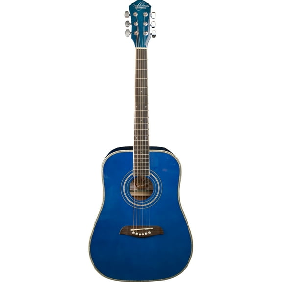 Oscar Schmidt OG1TBL 3/4 Size Dreadnought Acoustic Guitar (High Gloss Blue)