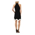 thumbnail image 2 of Women's Sleeveless Halter-Neck Wave-Hem Dress Rich Black S, 2 of 2