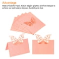 thumbnail image 4 of Unique Bargains Table Name Place Cards,50Pcs Hollow Butterfly Cut Design Blank Card Light Pink, 4 of 6