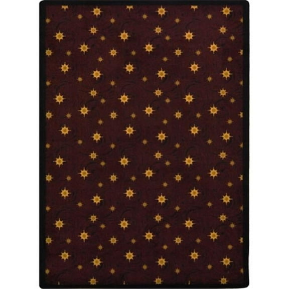 Any Day Matinee Milky Way Rectangle Theater Area Rugs  03 Burgundy - 5 ft. 4 in. x 7 ft. 8 in.